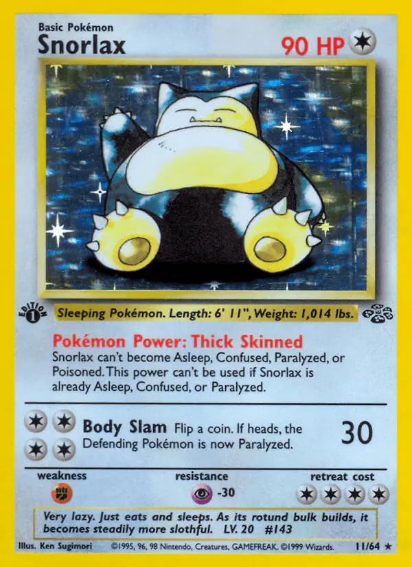 Carta Snorlax 11/64 de Jungle
