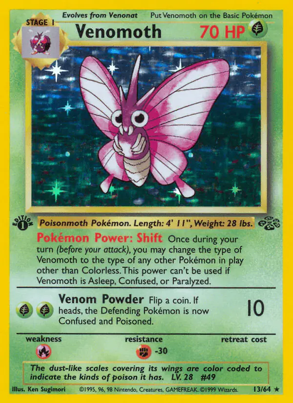 Carta Venomoth 13/64 de Jungle