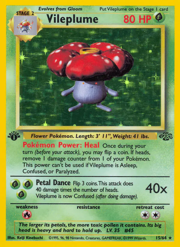 Carta Vileplume 15/64 de Jungle