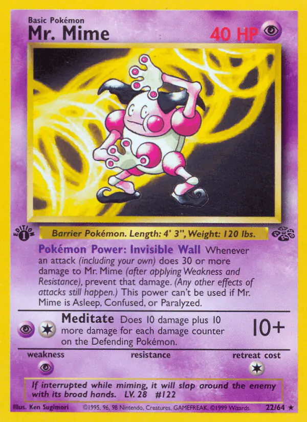 Carta Mr. Mime 22/64 de Jungle