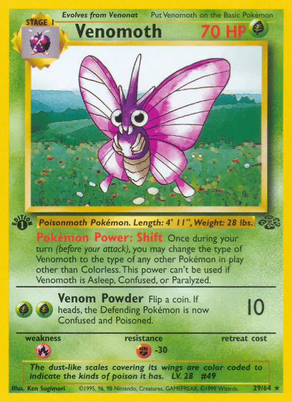 Carta Venomoth 29/64 de Jungle