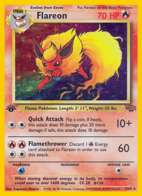 Carta Flareon 3/64 de Jungle