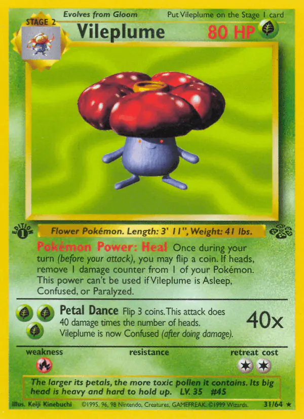 Carta Vileplume 31/64 de Jungle