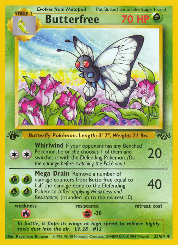 Carta Butterfree 33/64 de Jungle