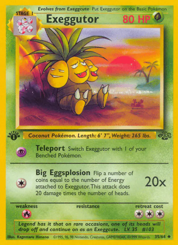 Carta Exeggutor 35/64 de Jungle
