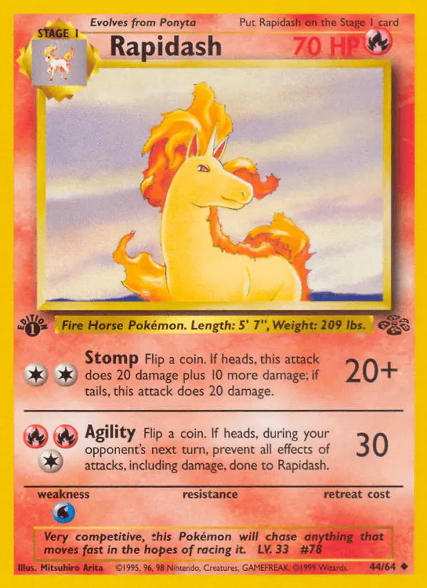 Carta Rapidash 44/64 de Jungle