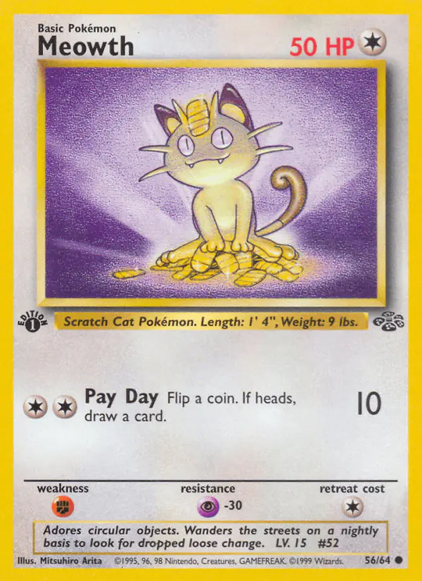 Carta Meowth 56/64 de Jungle