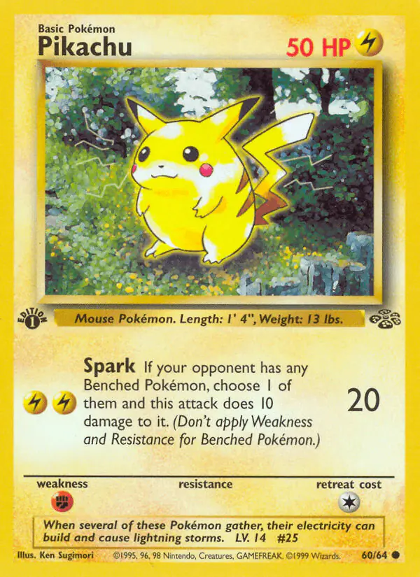 Carta Pikachu 60/64 de Jungle