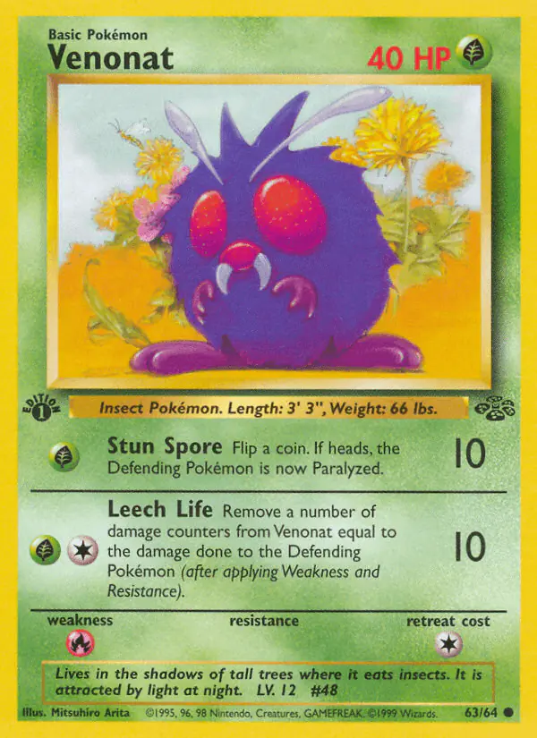 Carta Venonat 63/64 de Jungle