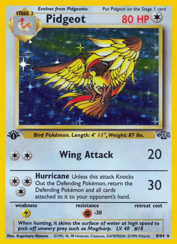 Carta Pidgeot 8/64 de Jungle