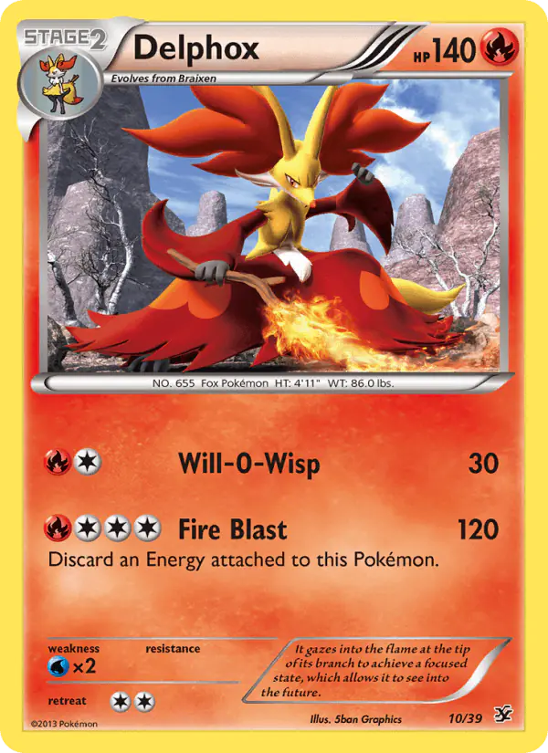 Carta Delphox 10/39 de Kalos Starter Set