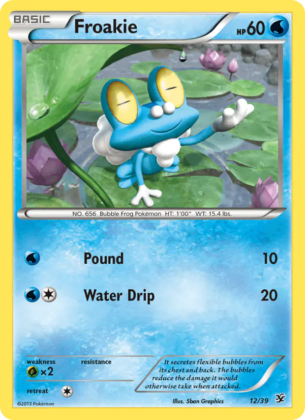 Carta Froakie 12/39 de Kalos Starter Set