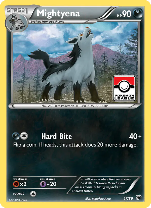 Carta Mightyena 17/39 de Kalos Starter Set
