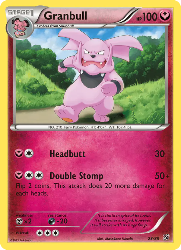 Carta Granbull 23/39 de Kalos Starter Set