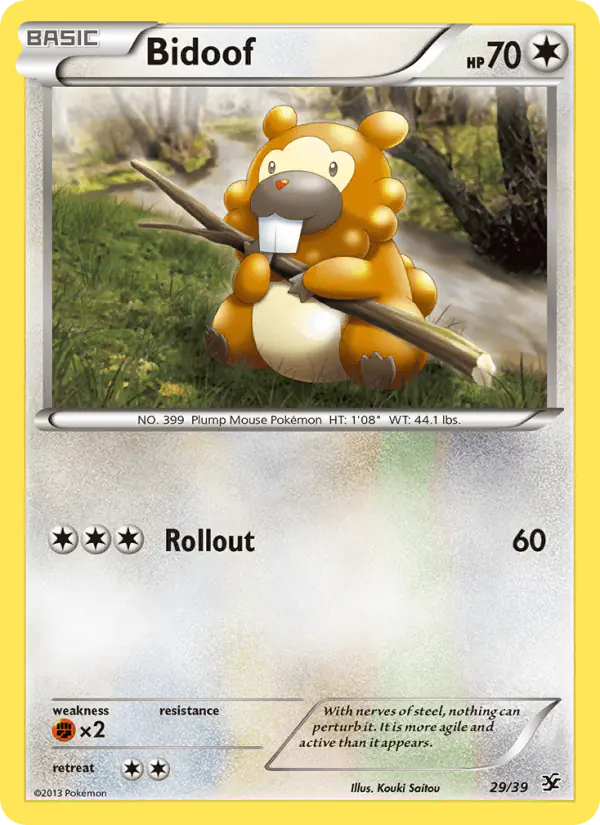 Carta Bidoof 29/39 de Kalos Starter Set