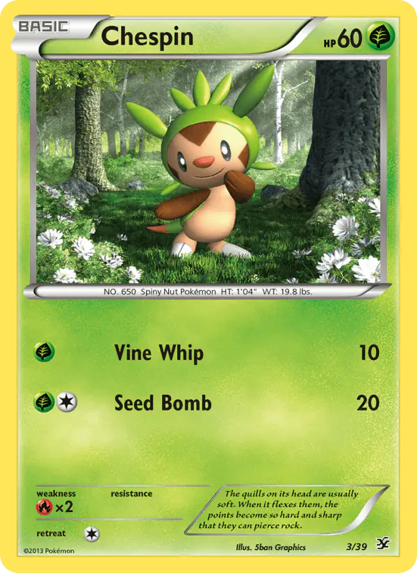 Carta Chespin 3/39 de Kalos Starter Set