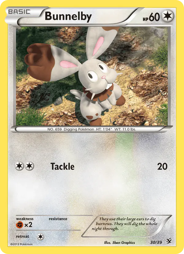 Carta Bunnelby 30/39 de Kalos Starter Set