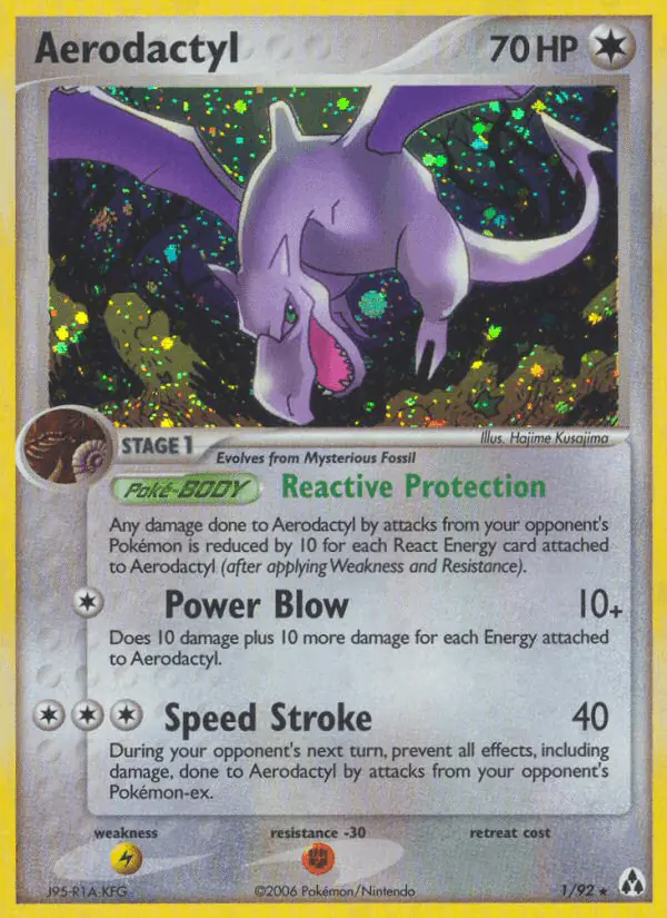 Carta Aerodactyl 1/92 de Legend Maker