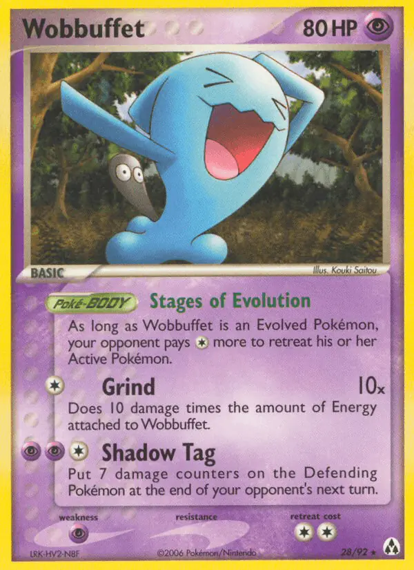 Carta Wobbuffet 28/92 de Legend Maker