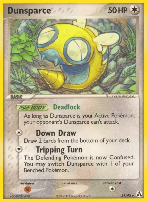Carta Dunsparce 31/92 de Legend Maker