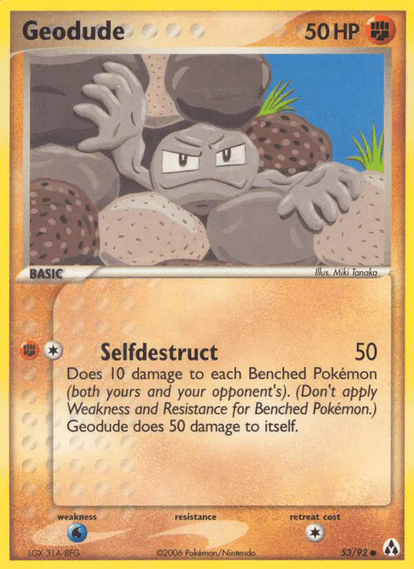 Carta Geodude 53/92 de Legend Maker
