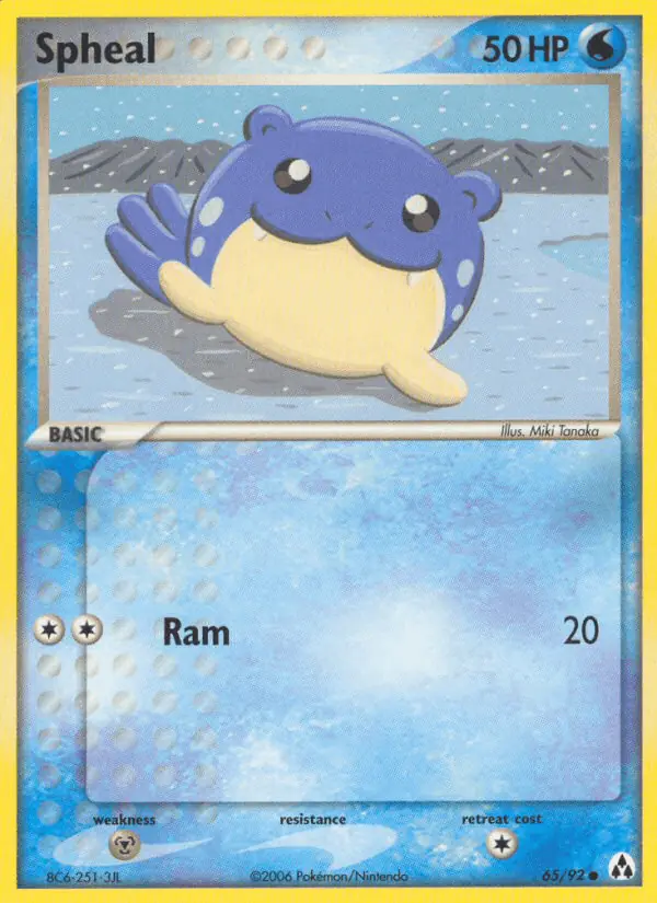 Carta Spheal 65/92 de Legend Maker