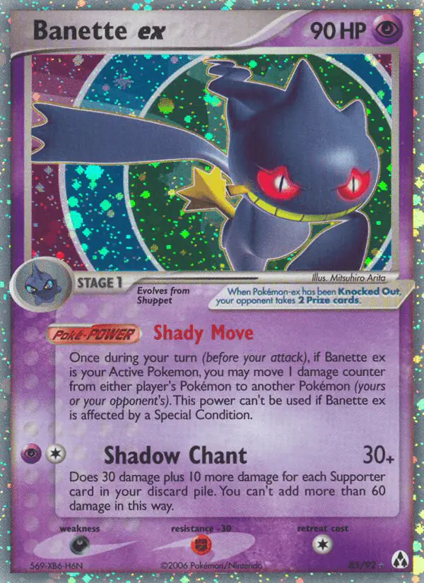 Carta Banette ex 85/92 de Legend Maker
