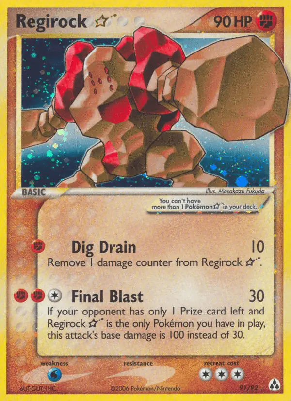 Carta Regirock ☆ 91/92 de Legend Maker