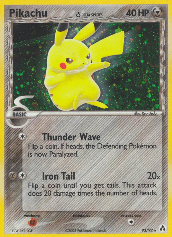 Carta Pikachu δ 93/92 de Legend Maker