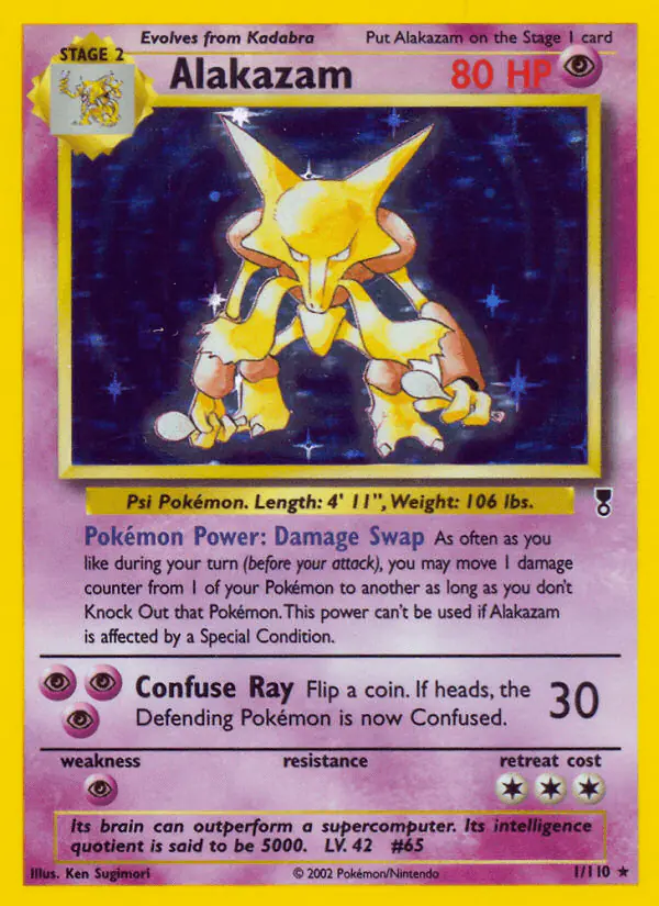 Carta Alakazam 1/110 de Legendary Collection
