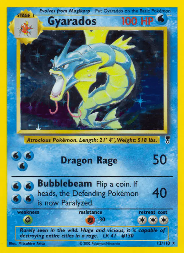 Carta Gyarados 12/110 de Legendary Collection
