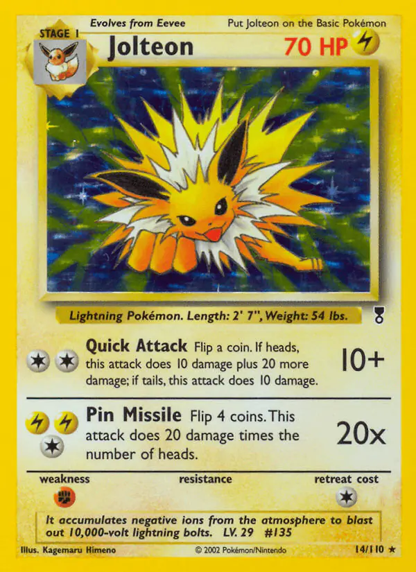 Carta Jolteon 14/110 de Legendary Collection