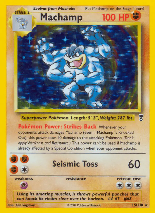 Carta Machamp 15/110 de Legendary Collection