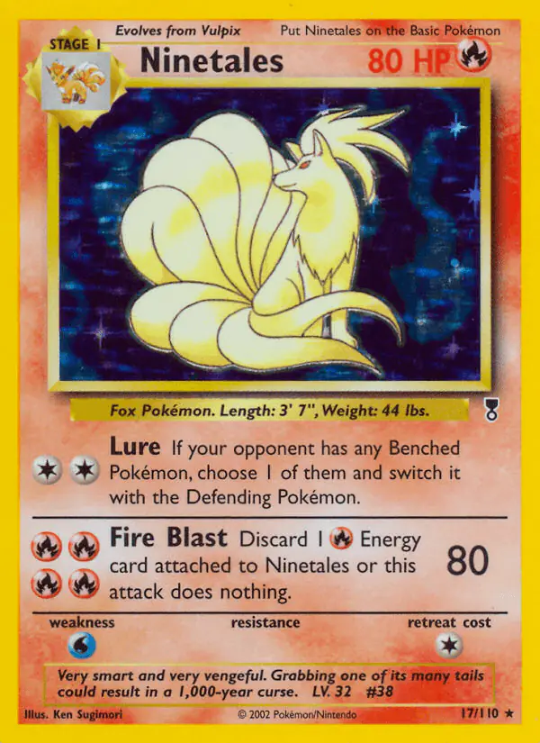 Carta Ninetales 17/110 de Legendary Collection