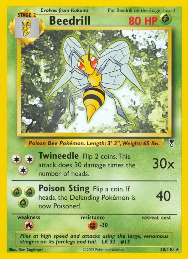 Carta Beedrill 20/110 de Legendary Collection