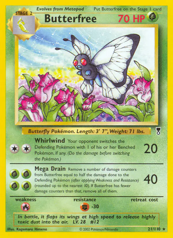 Carta Butterfree 21/110 de Legendary Collection