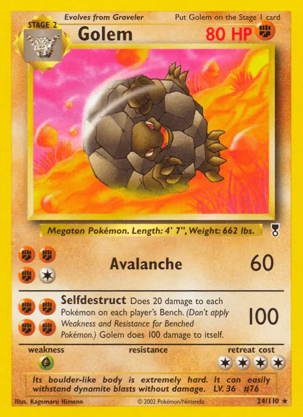 Carta Golem 24/110 de Legendary Collection
