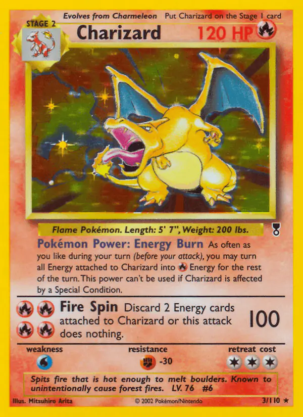 Carta Charizard 3/110 de Legendary Collection