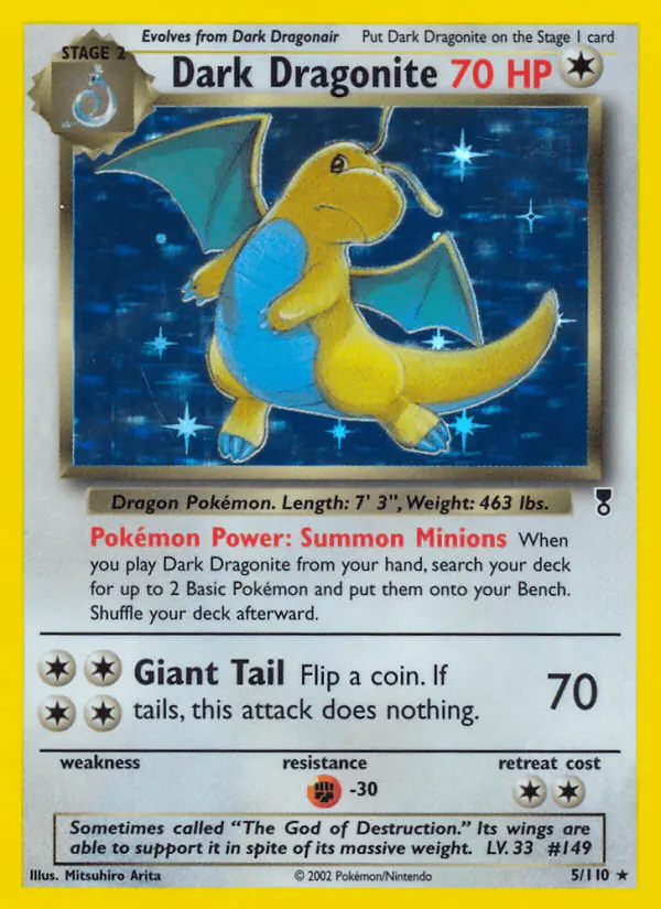 Carta Dark Dragonite 5/110 de Legendary Collection