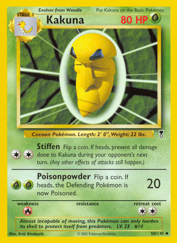 Carta Kakuna 50/110 de Legendary Collection
