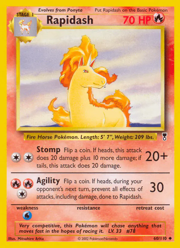 Carta Rapidash 60/110 de Legendary Collection