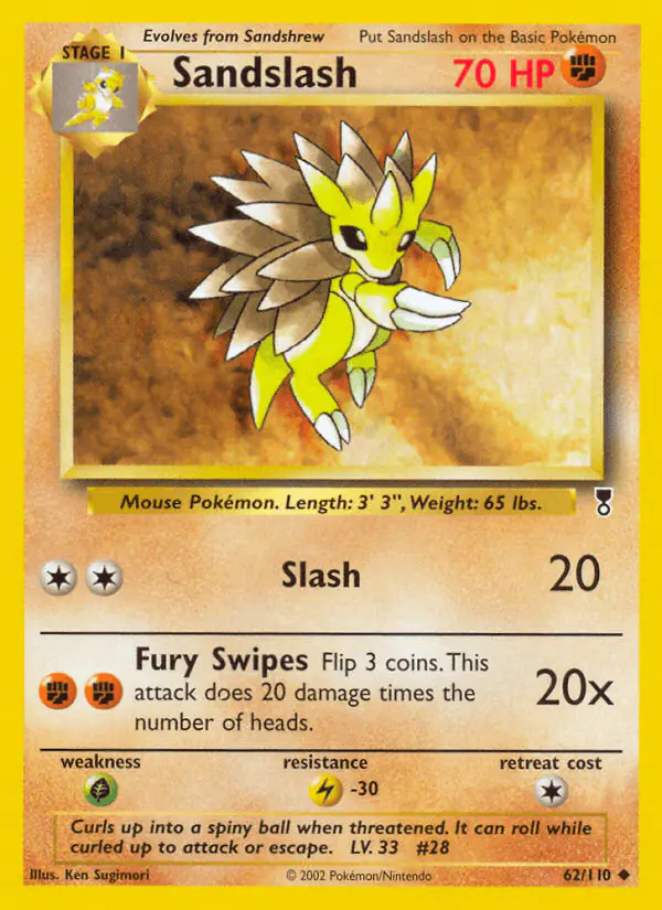 Carta Sandslash 62/110 de Legendary Collection