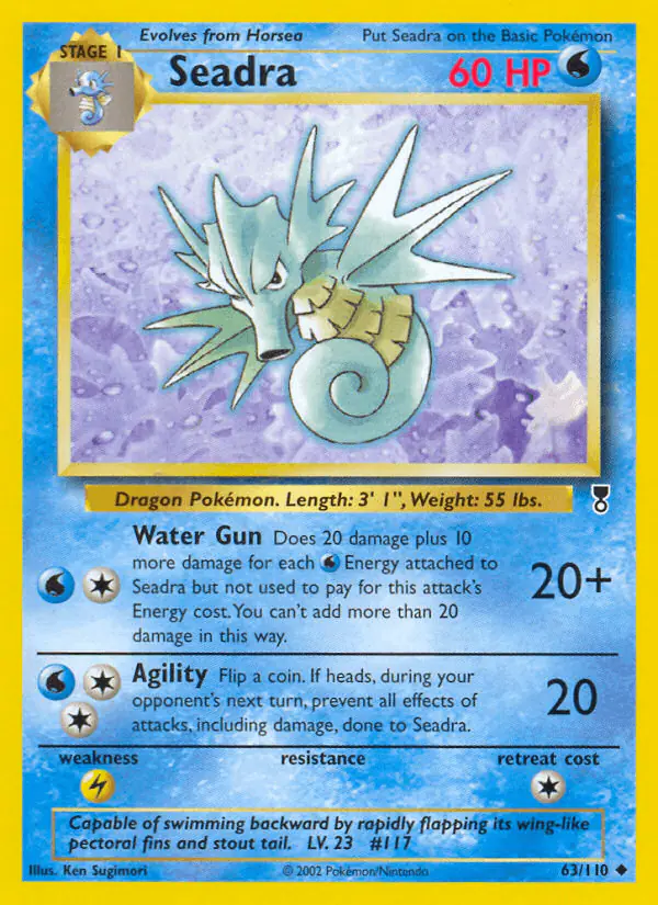 Carta Seadra 63/110 de Legendary Collection