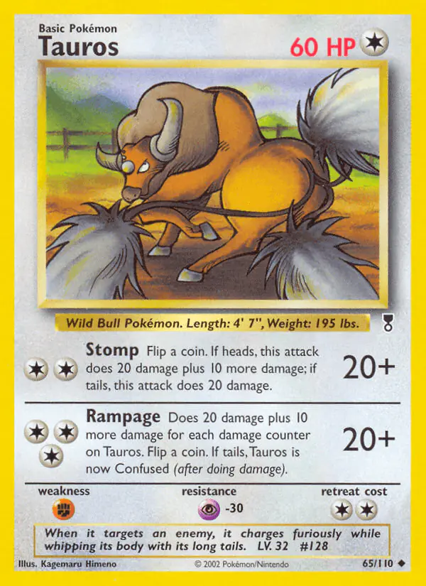 Carta Tauros 65/110 de Legendary Collection