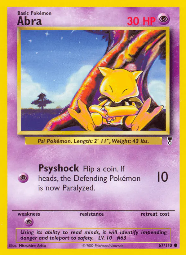 Carta Abra 67/110 de Legendary Collection