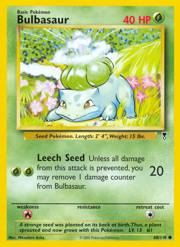 Carta Bulbasaur 68/110 de Legendary Collection