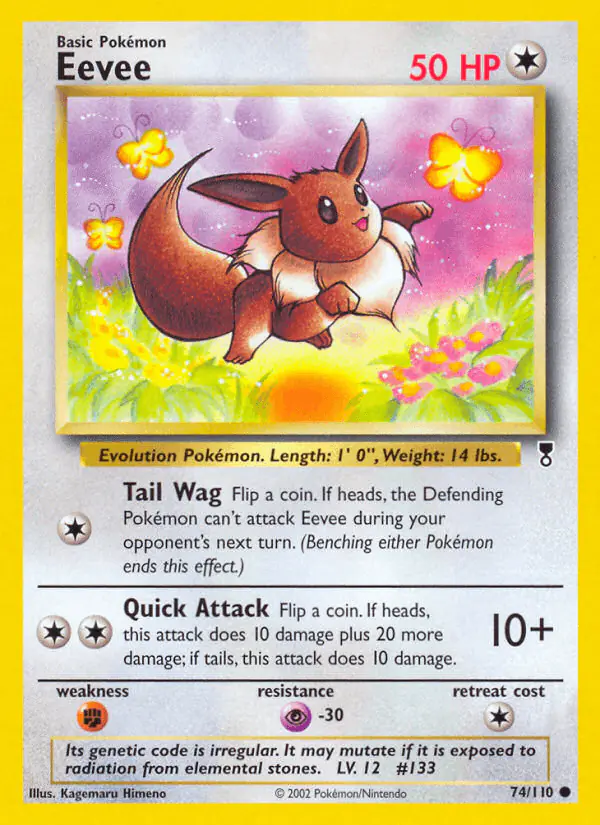 Carta Eevee 74/110 de Legendary Collection