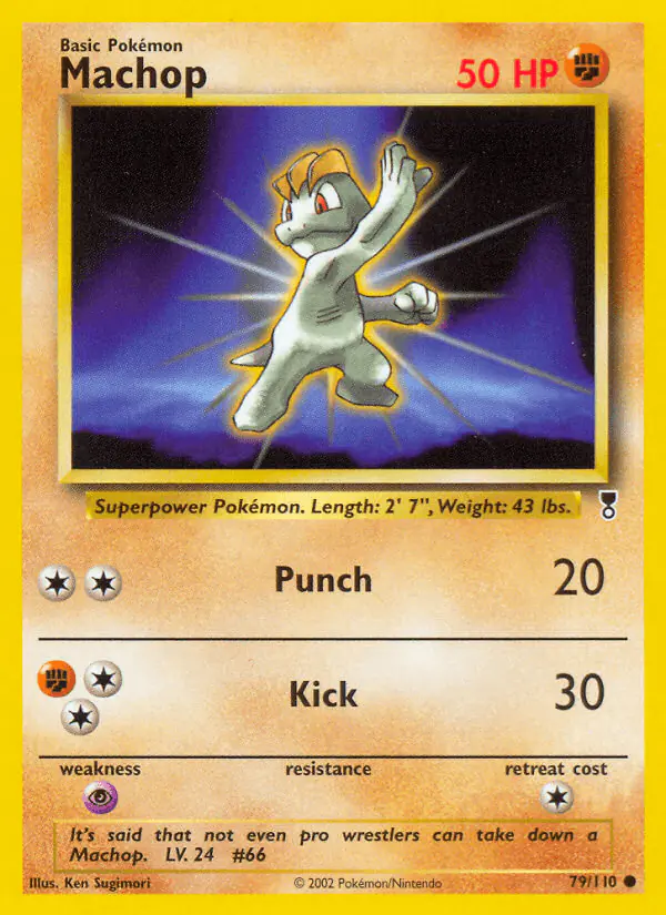 Carta Machop 79/110 de Legendary Collection