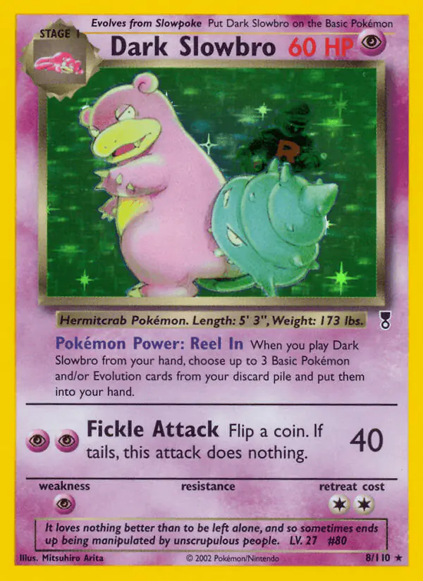 Carta Dark Slowbro 8/110 de Legendary Collection