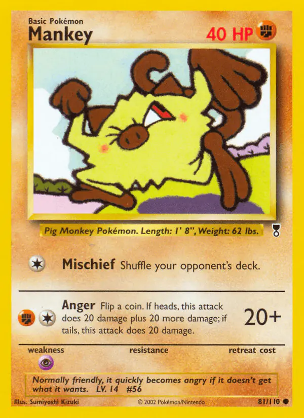 Carta Mankey 81/110 de Legendary Collection